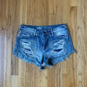 High Rise Denim Shorts